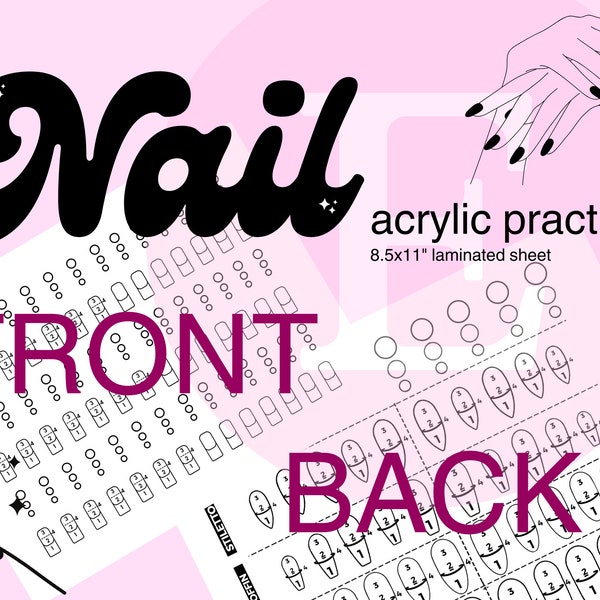Nail Art Practice Sheet - Etsy