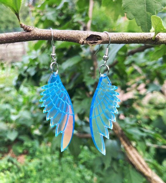 Boucles D'oreilles Ailes D'ange En Acier Inoxydable - Neuf Avec étiquettes