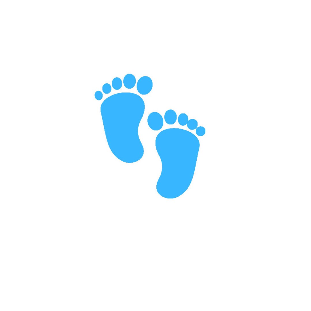 Blue Baby Boy Footprint Instant Download Etsy