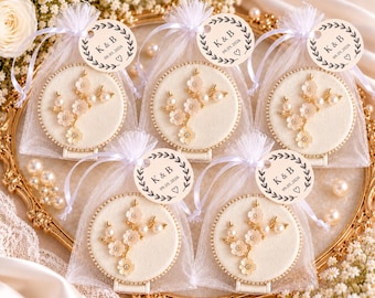 Personalized Compact Mirror Wedding Favors, Velvet Pocket Mirrors, Bridal Shower Favors, Wedding Guest Gifts, Set of 10