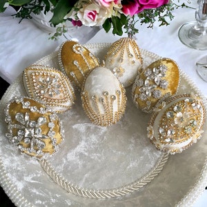 Handmade decorative velvet egg set. Wedding decoration. Easter eggs Excusive decor. Luxury wedding decor. Sofreh aghd eggs. Sofreh aghd.