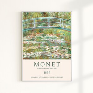 Claude Monet Print Digital Download Wall Art Print for Gallery Wall Art Printable Poster Water Lily Pond Bridge Over a Pond of Water Lilies