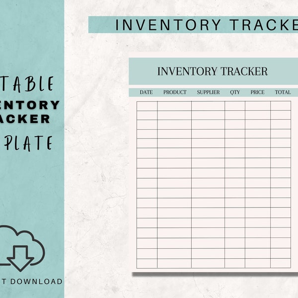 Inventory tracker template | Product Inventory | Inventory template sheet | Inventory log | Business inventory | Supply log | List