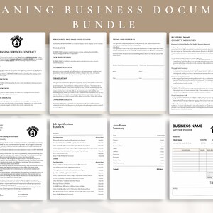 Cleaning Service Contract | Editable Contract Template | Cleaning Agreement | Cleaning Checklist | Cleaning Service Form | Incident Report
