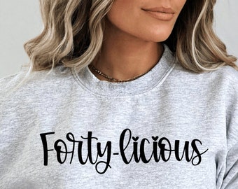 Forty-licious 40th Birthday SVG, Mama Birthday, Birthday Queen, Adult SVG, Funny Svg, Sarcastic Svg, Cut Files, Cricut Silhouette Machine