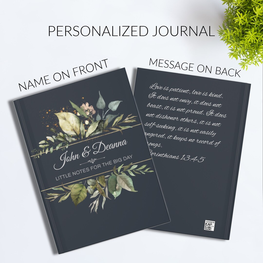 Engagement Journal, Personalized Wedding Planner, Wedding Notebook