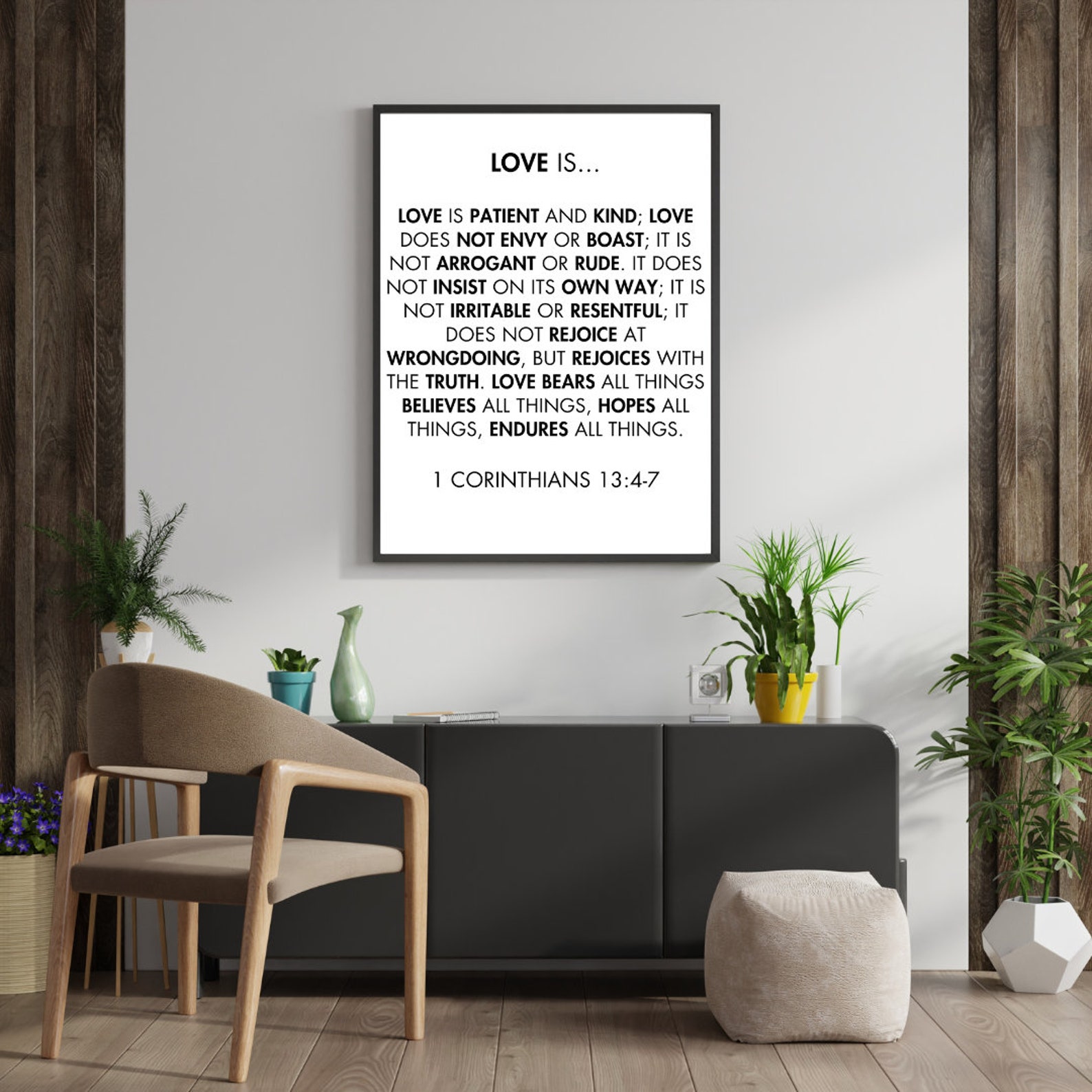 Love is Patient Love is Kind, 1 Corinthians 13:4-7, Bible Verse ...