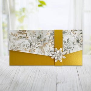 Geld Umschlag, personalisierte Geldhalter, Geschenk Umschlag für Bargeld oder Gutscheine, Blattgold Geldkarte Umschlag