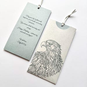 Enveloppe cadeau aigle, porte-monnaie bleu clair élégant pour homme, enveloppe pour argent comptant aigle faite main, enveloppe pour billets bleu clair