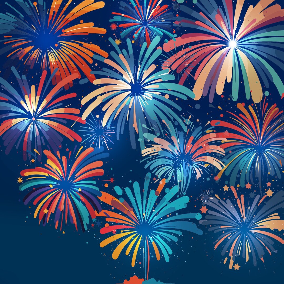 10 Pack Fireworks Vector .png / 300DPI / COMMERCIAL USE / DIGITAL Etsy