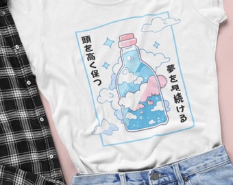 Japanese Aesthetic Graphic Soda Shirt, Harajuku Shirt, Retro Tee, Kanji Shirt, Asian Streetwear, Japanese Gift for Her