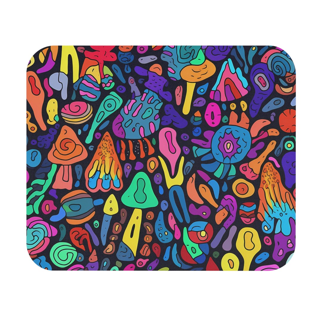 Trippy Art Pattern Gaming Mousepad Office Mousepad Etsy