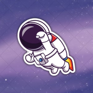 Astronaut Jet Pack sterben geschnitten Vinyl Indoor Outdoor Aufkleber für Weltraum Wissenschaft MacBook ThinkPad Laptop Computer Wasserflasche oder Notebook