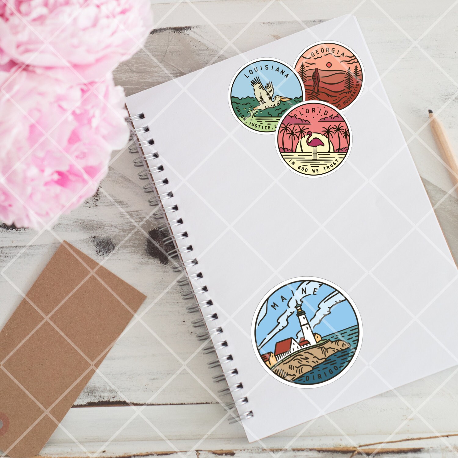 Die Cut Sticker York, Maine, Nubble Lighthouse, The Way Life Should Be Contour Vinyl 1 3 Inches Waterproof Decal Cars Water Bottles Laptops Coolers