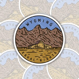 Wyoming State Sticker: Die Cut Vinyl Decal for Laptop, Water Bottle