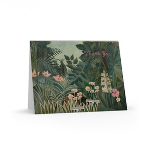 Conjunto de cartões de visita Botanical Vintage Forest Blank 8/16/24 para enviar uma mensagem atenciosa para uma mãe, esposa, amiga ou colega de trabalho.