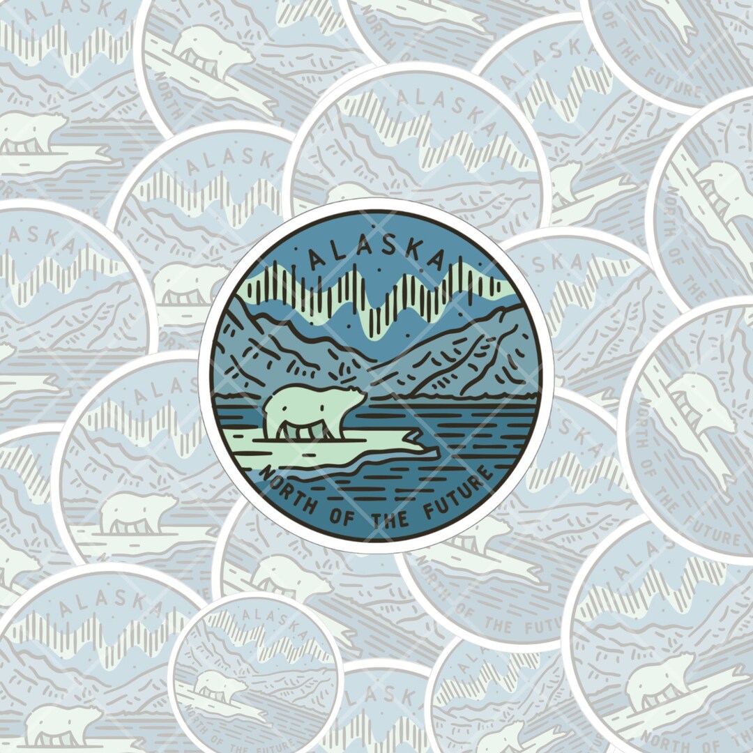 Alaska State Sticker: Die Cut Vinyl Decal for Laptop, Water Bottle ...