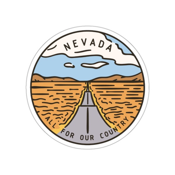 Nevada State Die Cut Vinyl Indoor Outdoor Sticker To Decorate Your MacBook ThinkPad Water Bottle Or Hydra Flask -For Travelers and Hikers!