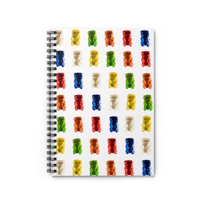 Gummy Candy Thema Spiraal Gebonden Notitieboek voor student, kinderen, tieners en volwassenen die van leuk ontwerp houden Schrijven, notities maken Doodle Georganiseerd blijven