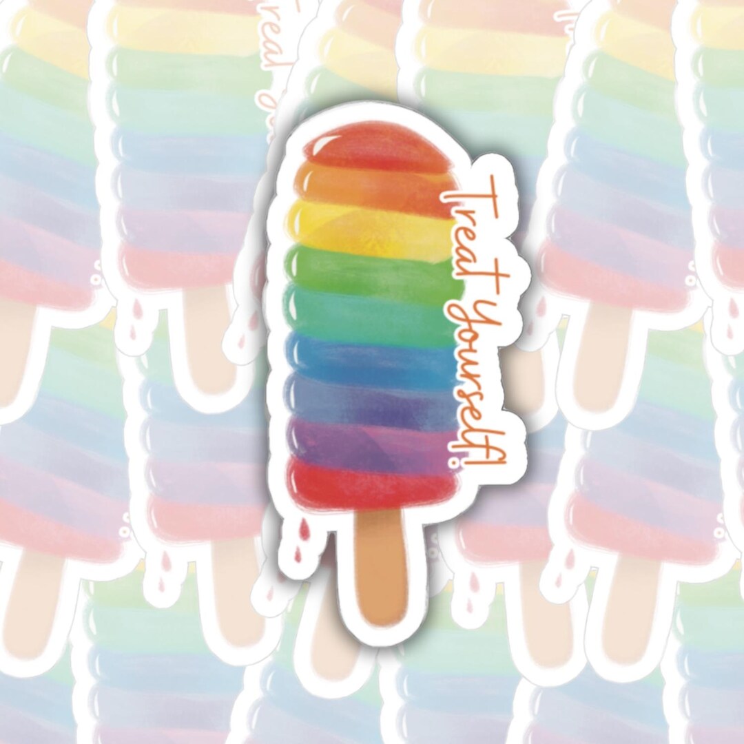 Popsicles Decal Rainbow Popsicle Sticker: Fun Colorful Vinyl Decal - Etsy