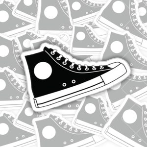 Schwarzer Vinyl Aufkleber für drinnen und draußen - Ein Sneaker-Aufkleber für Ihr MacBook ThinkPad Laptop Computer Wasserflasche oder Notebook