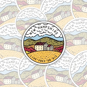 New Hampshire State Die Cut Vinyl Indoor Outdoor Aufkleber Abenteuer Dekor für Ihr MacBook ThinkPad Wasserflasche - Für Reisende und Wanderer!