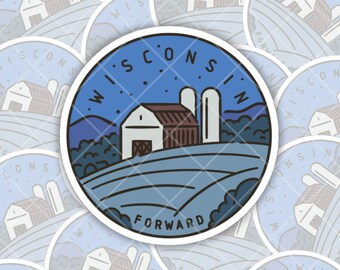 Wisconsin State Die Cut Vinyl Indoor Outdoor Sticker Adventure Decor For Your MacBook ThinkPad or Water Bottle - For Travelers and Hikers!