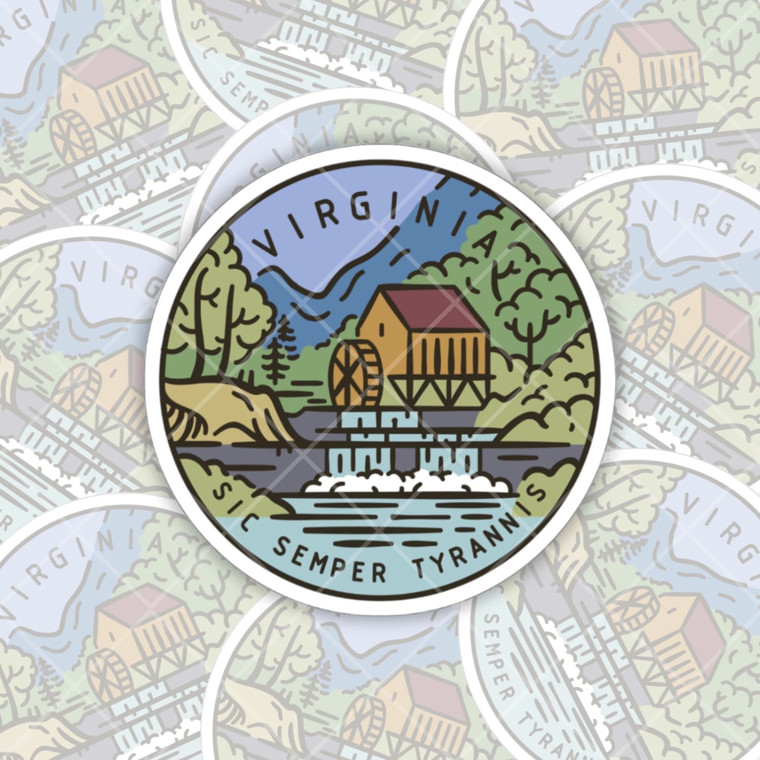 Virginia State Sticker: Die Cut Vinyl Decal for Laptop, Water Bottle - Etsy