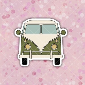 Groene Hippie Van Gestanst Vinyl Indoor Outdoor Sticker Voor Natuur Surfer MacBook ThinkPad Laptop Computer Waterfles Notebook Drinkfles