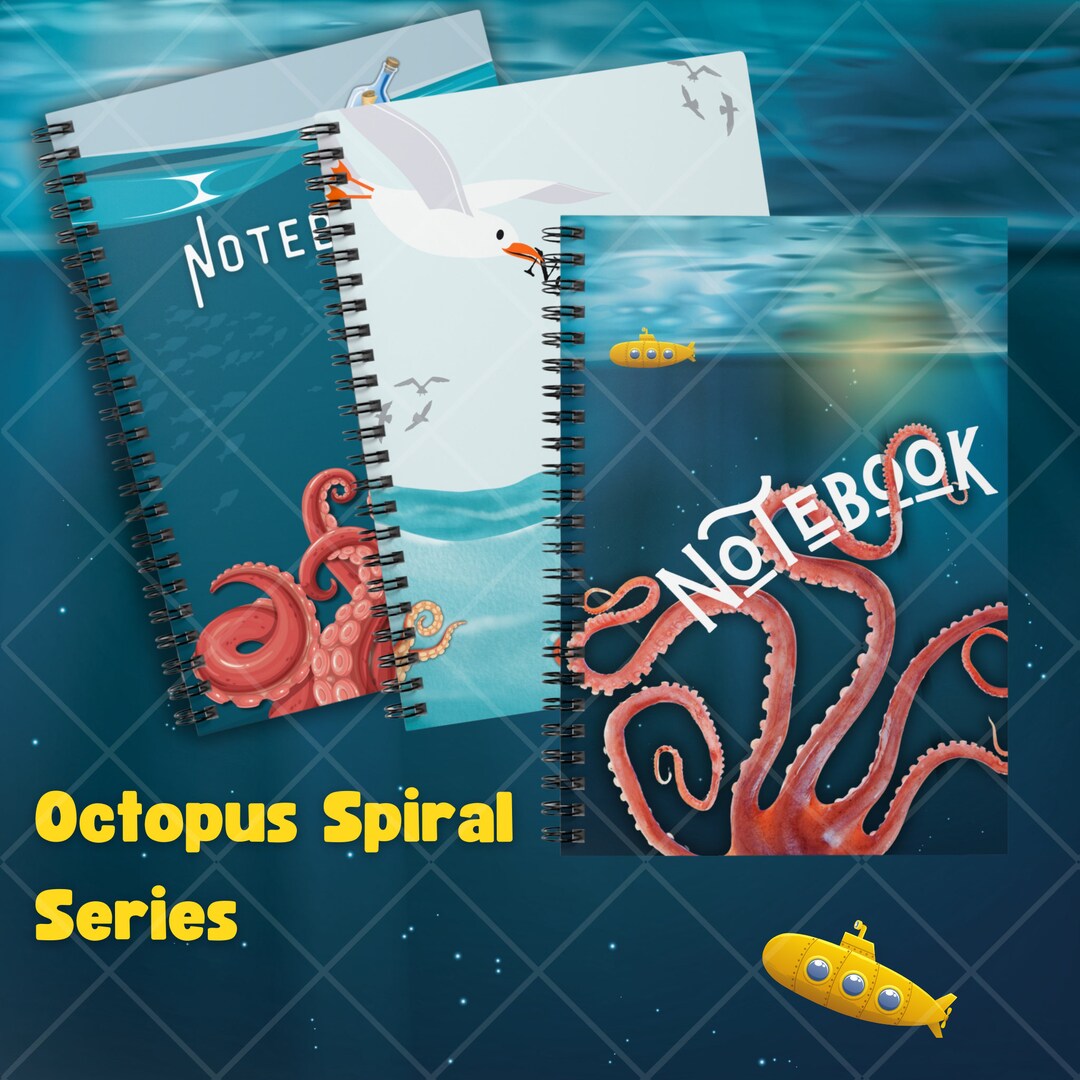 Octopus Spiral Bound Notebook Series | for Students Kids Teens & Adults ...
