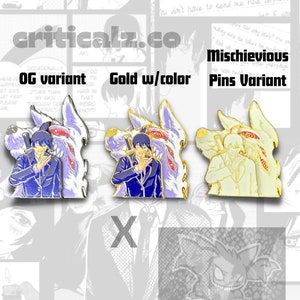 devil fox w/ kon  anime inspired hard enamel duel layered pin
