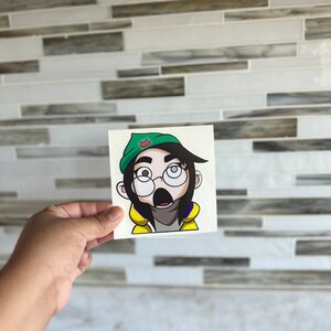 surprised kj sticker || vinyl decal || gaming sticker