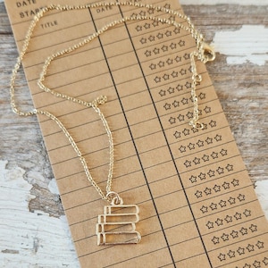 Book Necklace, Book Jewelry,  Ready to Ship Gift, Book Lover