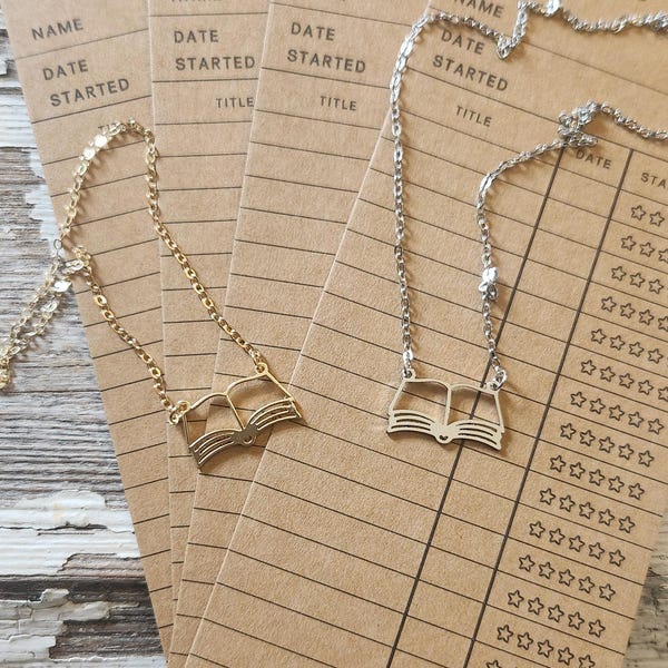 Book Necklace: Book Lover Gift, Costume Jewelry