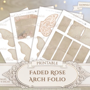 Shabby Pink Junk Journal Folio Kit Victorian Rose Junk Journal Digi Kit ...