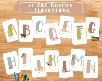 Animal Alphabet Flash Cards | Montessori Homeschool (PDF)