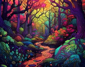 5 Enchanted Forest Wall Art Enchanted Forest Printable Digital - Etsy