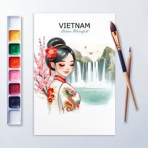 Detian Waterfall Vietnam: Standard Postkarte Schöne Orte Wünscht You Were Here Travel