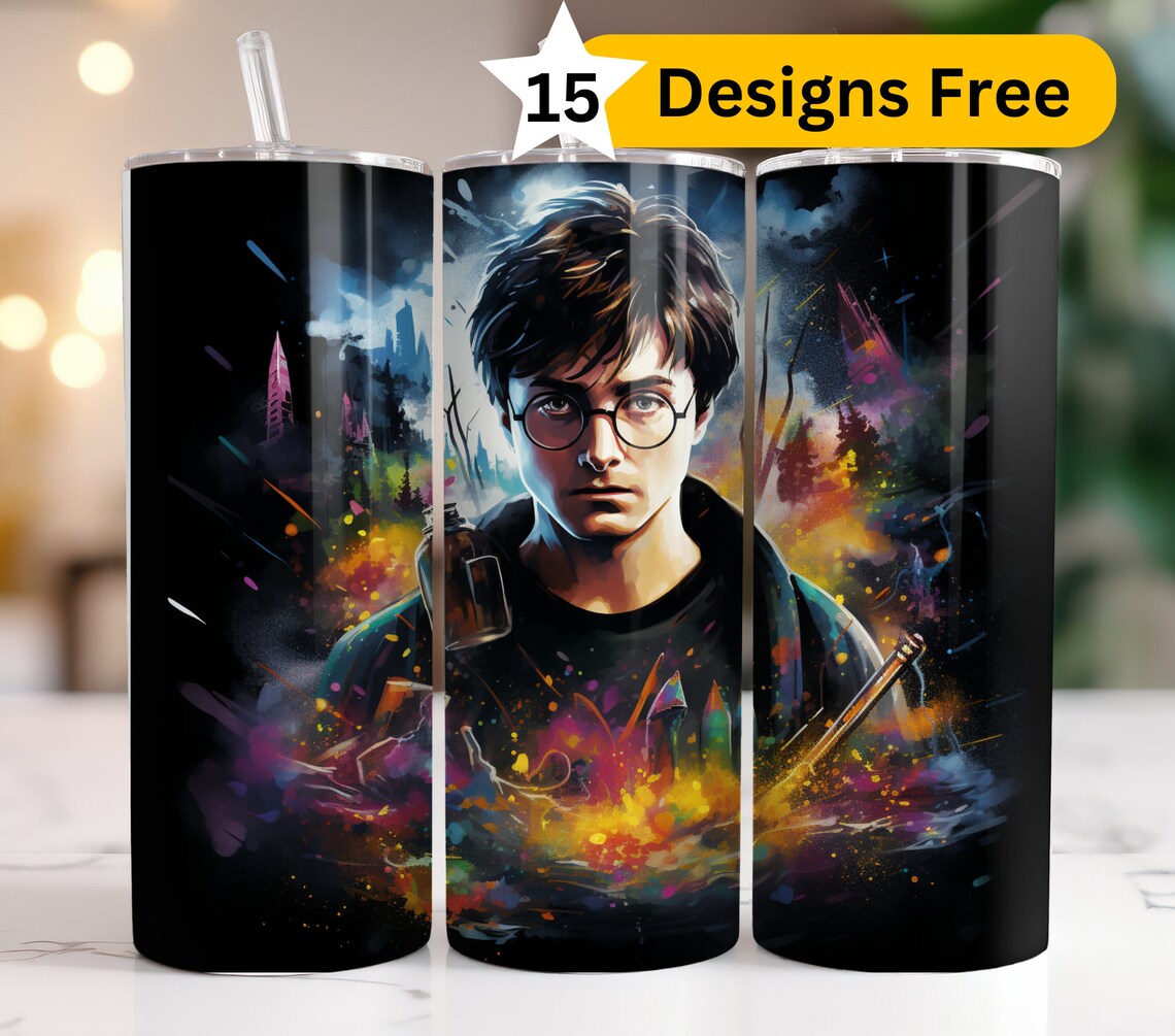 Harry Tumbler Wrap Bundle, Harry 20 Oz Tumbler Wrap Design, Potter