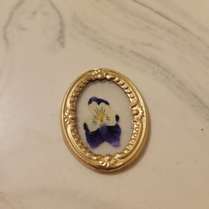 Miniature framed pressed flowers