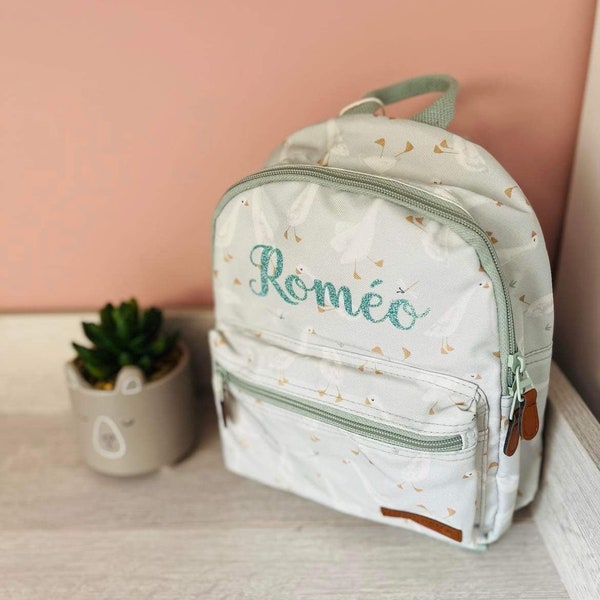 Sac à Dos Enfant Personnalisable Avec Nom Brodé - Velours Côtelé, Pour Crèche, école, Voyage - 6
