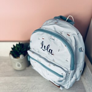 Sac à dos personnalisé Little Dutch pour la crèche et l'école maternelle. (modèle bleu)