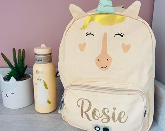 Sac à dos Trixie personnalisé (licorne) (gourde en option)