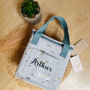Sac isotherme personnalisé Little Dutch pour l'école et en balade (bleu).