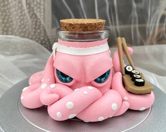 Sushi Chef Octopus Jar Stash Jar