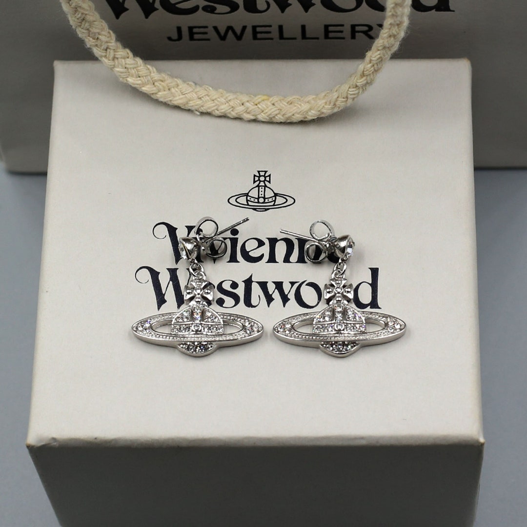 925 Sterling Silver in Box Vivienne Westwood Earringssilver - Etsy UK