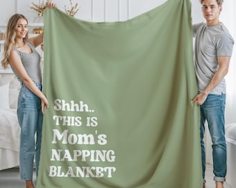 Personalized Mom-Dad Blanket, Custom Name Blanket, Mothers day gift, Grandma-Grandpa Blanket, Gift for Family Friends, Birthday Funny Gift