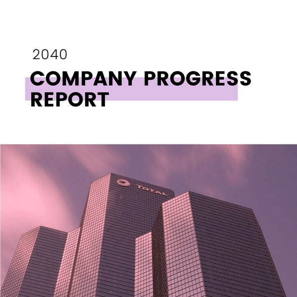 Purple Simple Company Report Layout Design - Canva Template [10 Pages]