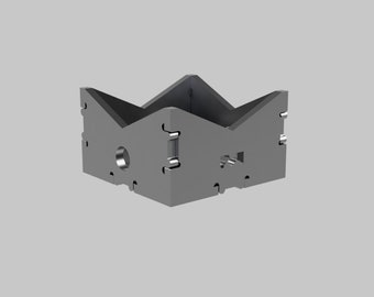 Accesorio de soldadura de bloque en V grande 100x100 mm DXF