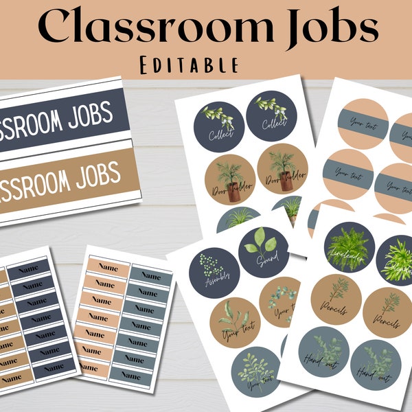 Plants please - Serene Classroom Collection - classroom jobs